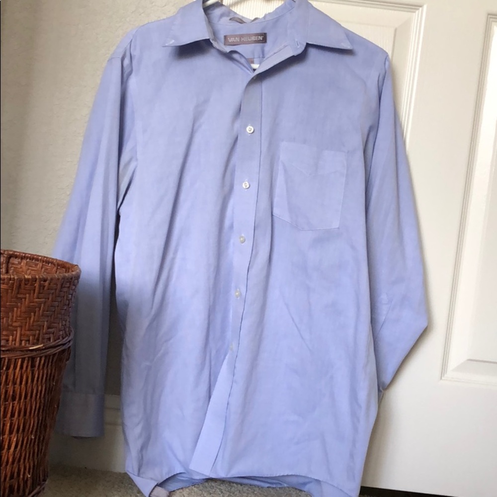 Blue button down